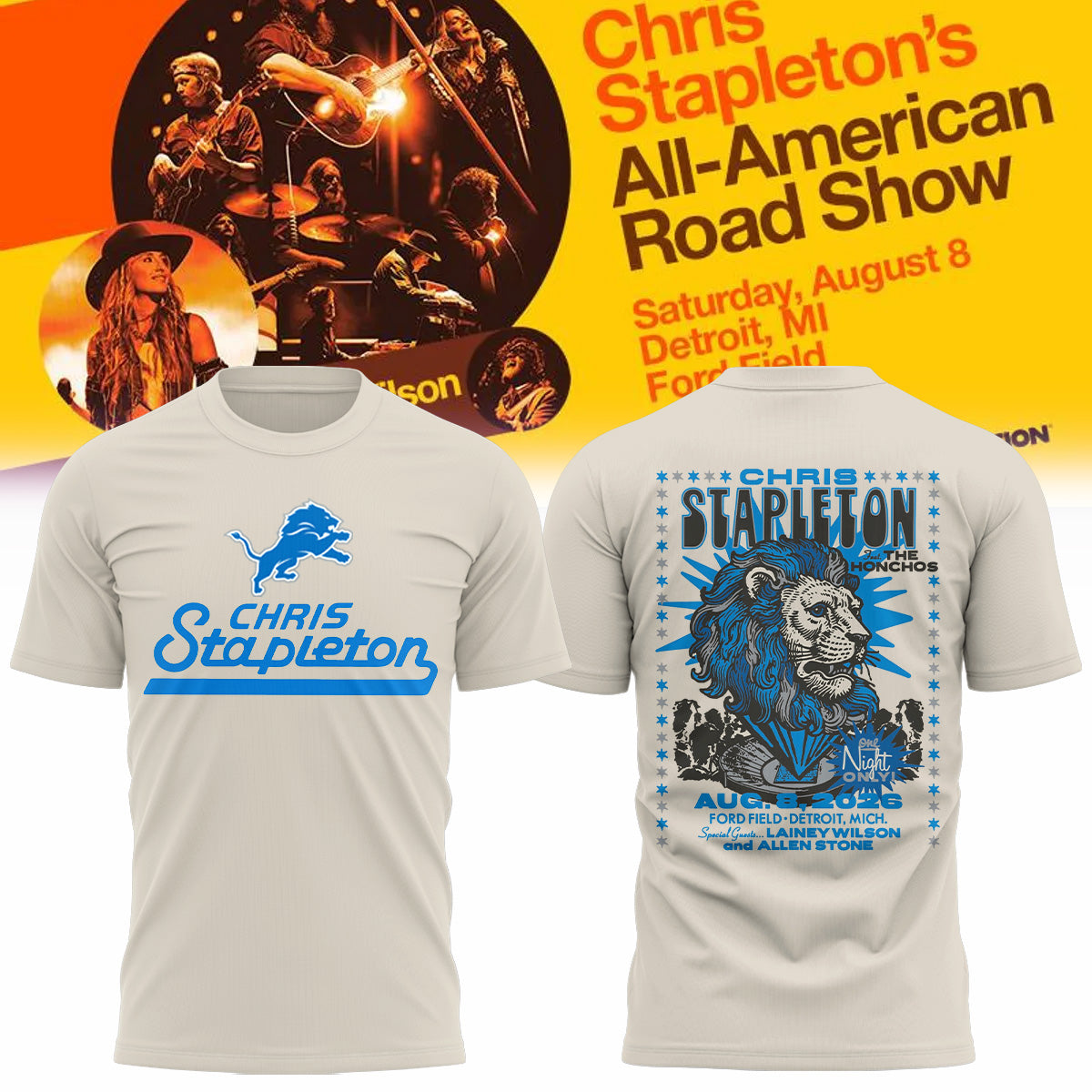 Limited Edition “All-American Road Show” in Ford Field,MI Tshirt