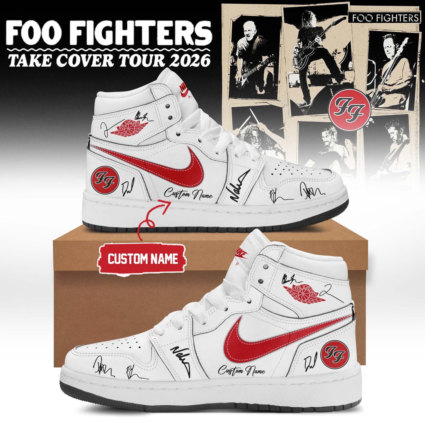 ,,Foo Fighters ”Take Cover Tour 2026” Limited Edition Signature – Shoes 4
