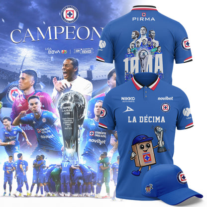 Cruz Azul — La Décima Liga MX 2026 Limited Polo