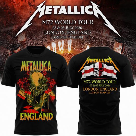 Metallica 2026 M72 World Tour London, England Special T-shirt