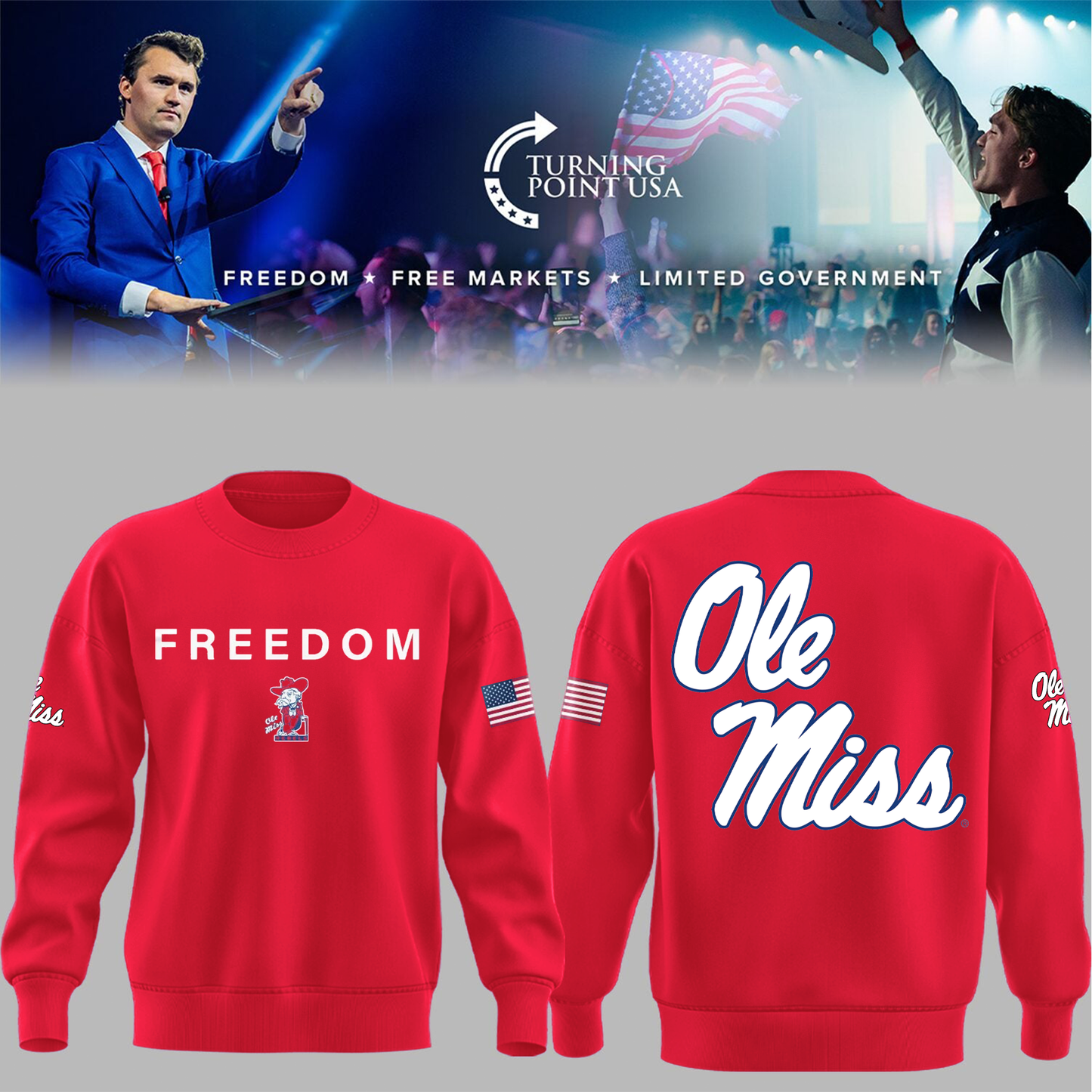 Limited Edition University of Mississippi x Turning Point USA Sweatshirt