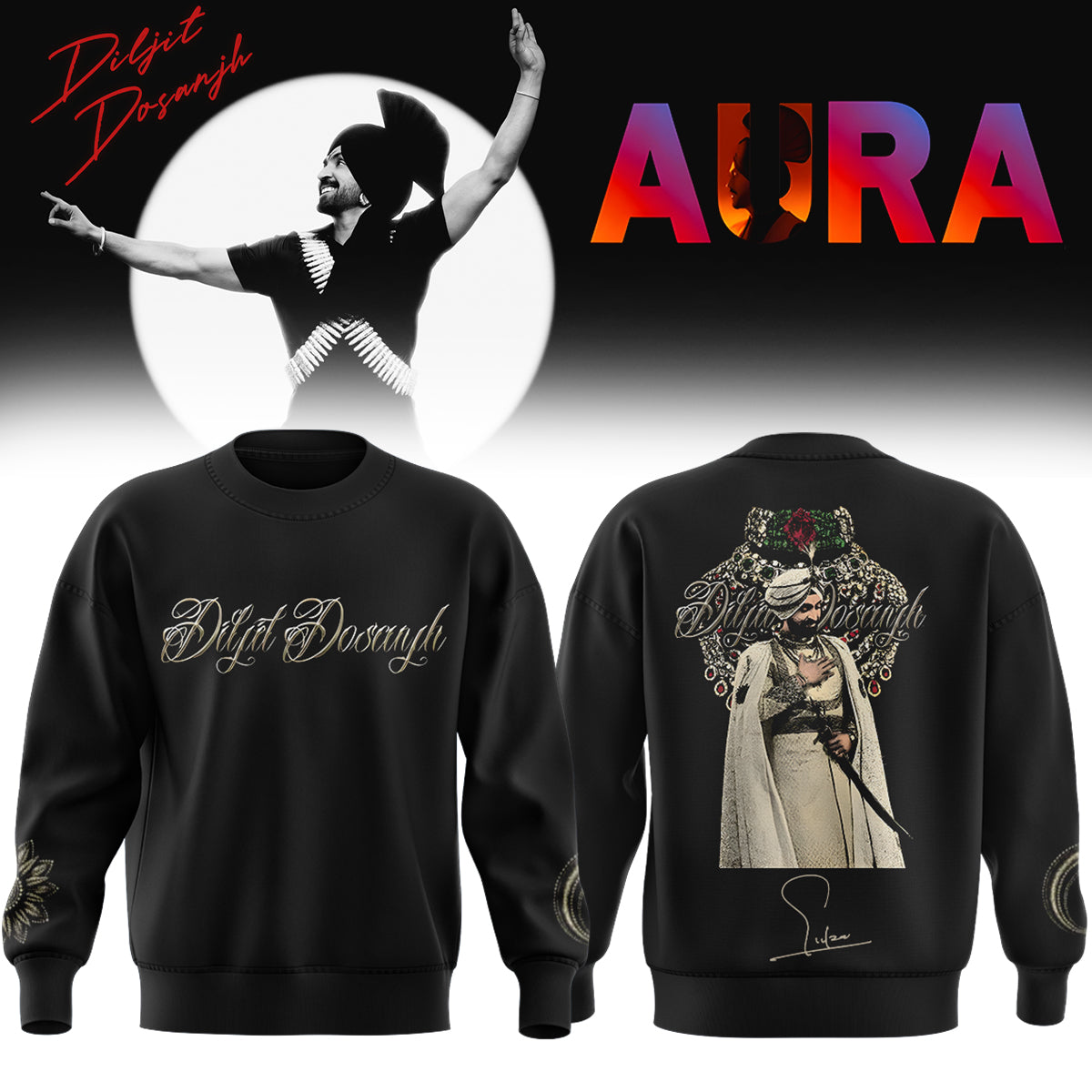 Diljit Dosanjh ”AURA World Tour” Sweatshirt (Copy)