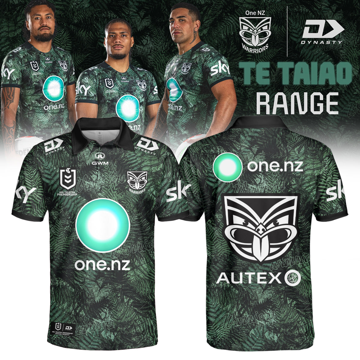 ,2026 New Zealand Warriors Adults Replica Te Taiao Polo