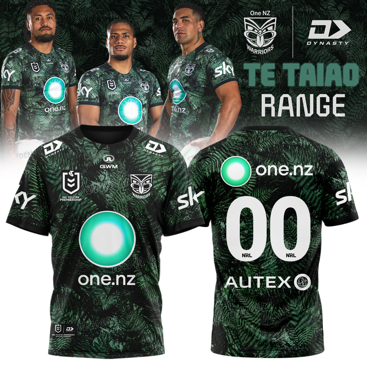 ,,2026 New Zealand Warriors Adults Replica Te Taiao shirt