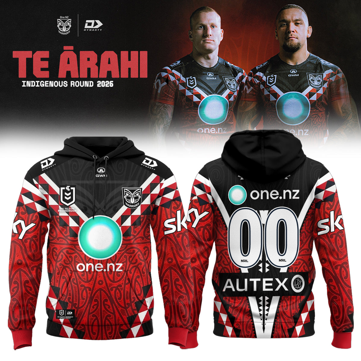 _New Zealand Warriors Indigenous Round 2026 Te Ārahi hoodie(Custom Number )