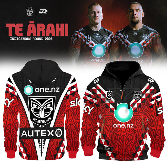 _New Zealand Warriors Indigenous Round 2026 Te Ārahi hoodie Jacket 2