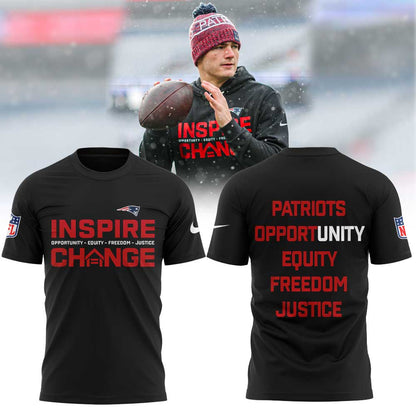 NE Patriots Inspire Change Opportunity Equity Freedom Justice Shirt