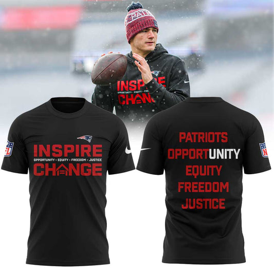 NE Patriots Inspire Change Opportunity Equity Freedom Justice Shirt