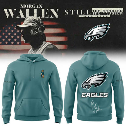 . Morgan Wallen Still The Problem Tour 2026 x Philadelphia Eagles Limited Edition Hoodie V3