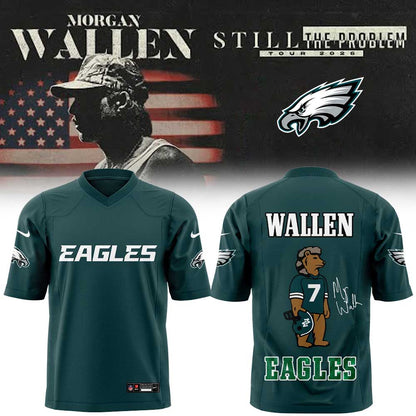 . Morgan Wallen Still The Problem Tour 2026 x Philadelphia Eagles Limited Edition Football Jersey