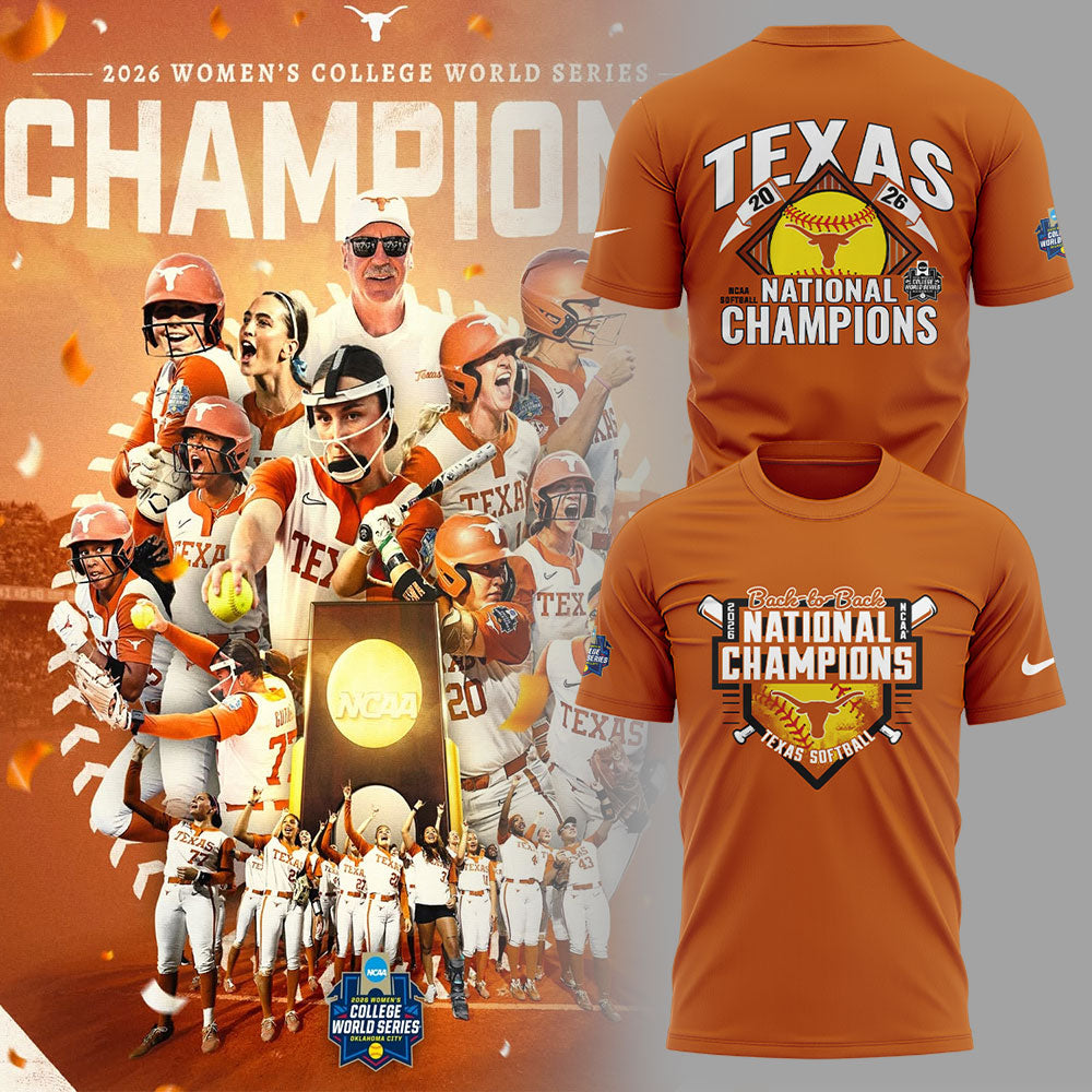 Limited Edition Longhorns 2026 Softball National Champions 🥎🤘🏆 Shirt