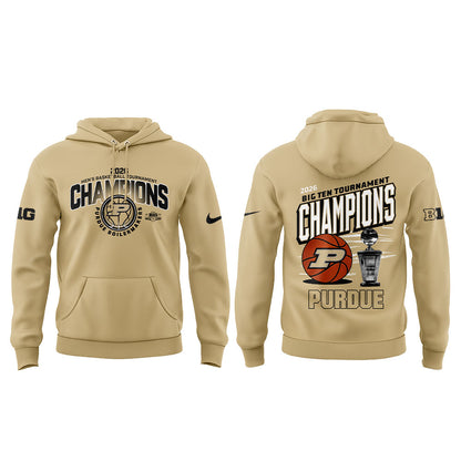 Purdue Boilermakers 2026 Big Ten Men’s Basketball Tournament Champions Hoodie