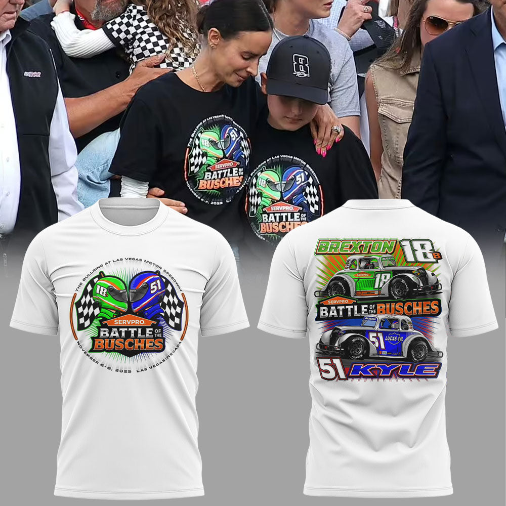 . Men’s Racing Legend Memorial Kyle Busch Limited Edition Shirt White