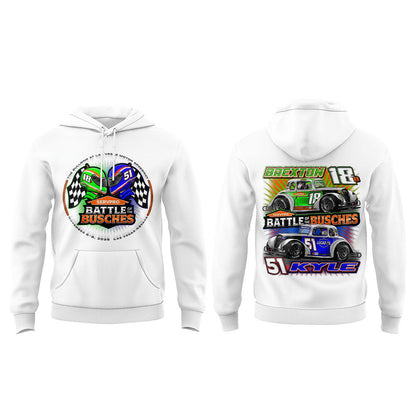 . Men’s Racing Legend Memorial Kyle Busch Limited Edition Hoodie White