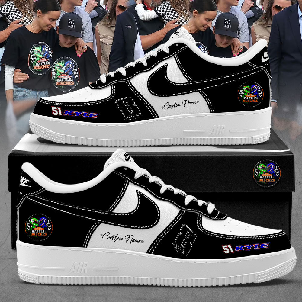 .Men’s Racing Legend Memorial Kyle Busch Limited Edition Custom Name Shoes Black