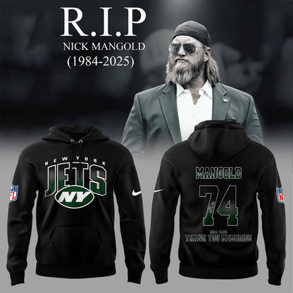 NY.Jets Legend Nick Mangold. Thank You Memories Hoodie