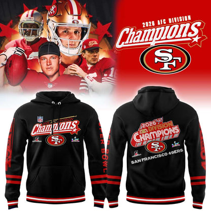 SF.49ers 2026 AFC Division Champions Black Hoodie