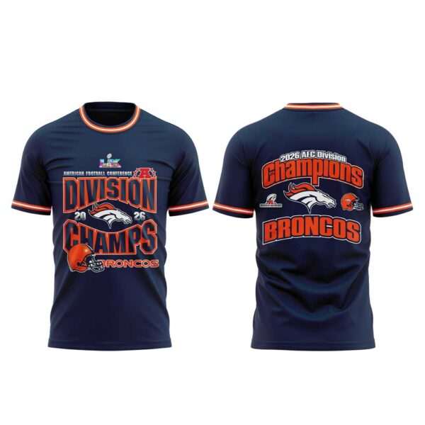 D Broncos 2026 AFC Division Champions Blue Shirt V2