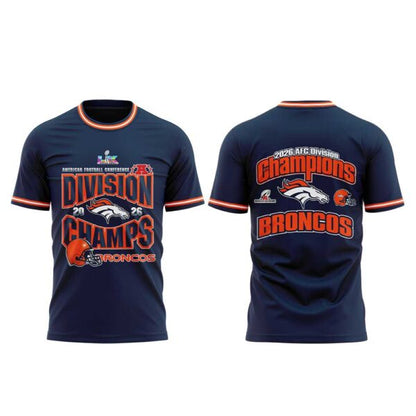 D Broncos 2026 AFC Division Champions Blue Shirt V2