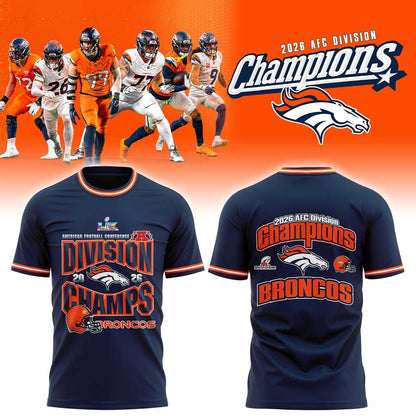 D Broncos 2026 AFC Division Champions Blue Shirt V2