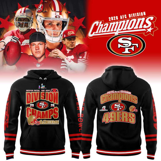 SF.49ers 2026 AFC Division Champions Black Hoodie V2