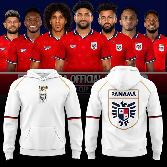 La selección nacional de fútbol de Panamá ha presentado su nueva equipación para el Mundial de 2026 Hoodie White