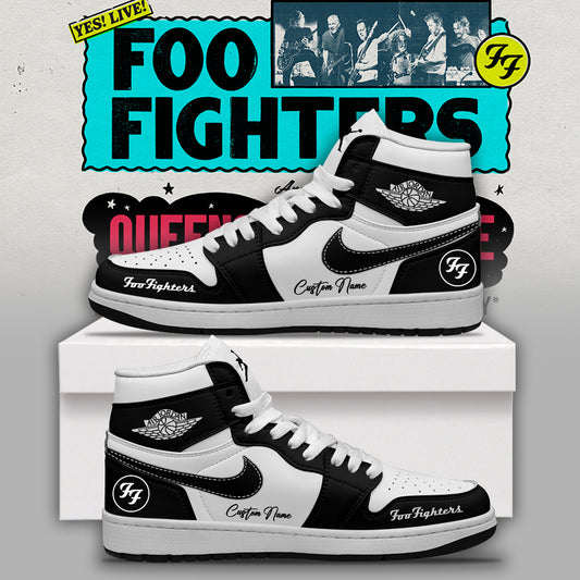 Foo Fighters 2026 Take Cover Tour Personalized AJ1 Limited Black Shoes