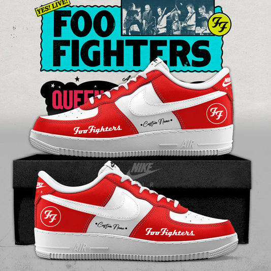 Foo Fighters 2026 Take Cover Tour Personalized AF1 Red Shoes