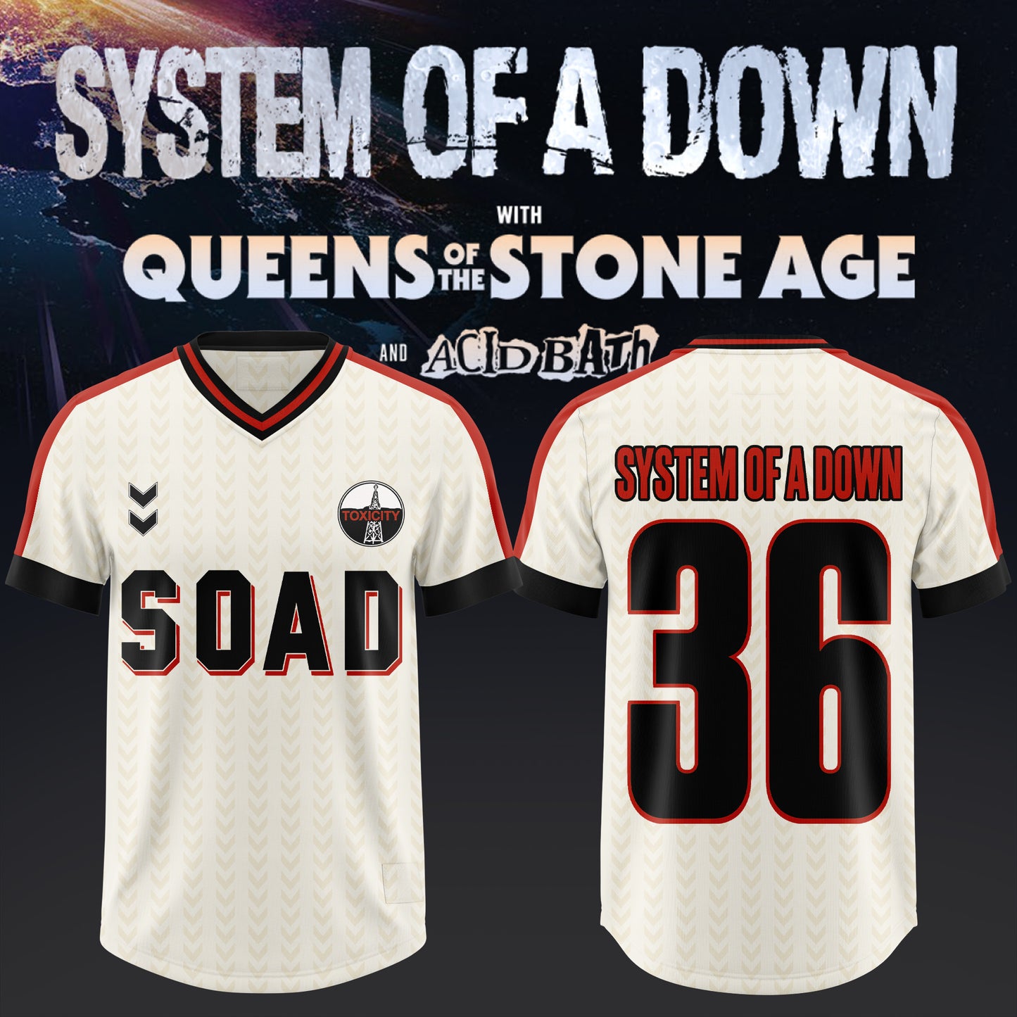 S.O.A.D – UK & EU Tour 2026 Exclusive Football Jersey V3