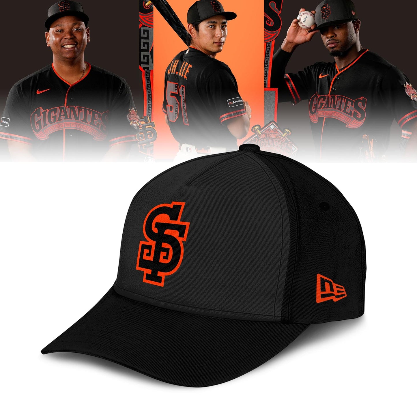 San Francisco Giants - GIGANTE🔥- Custom Hoodie - Black