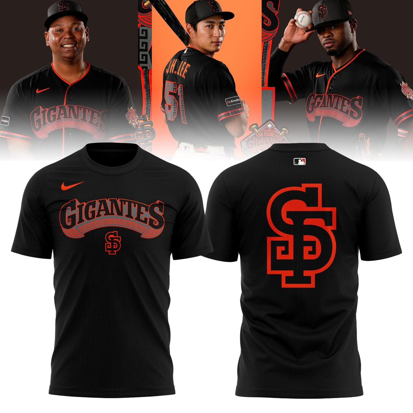 San Francisco Giants - GIGANTE🔥- T-Shirt - Black