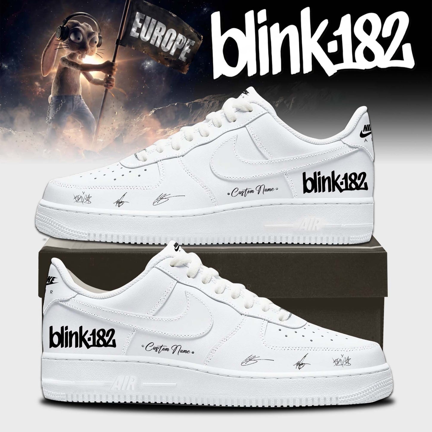 Blink-182 New EU Shows -Limited Edition Signature Shoes 8
