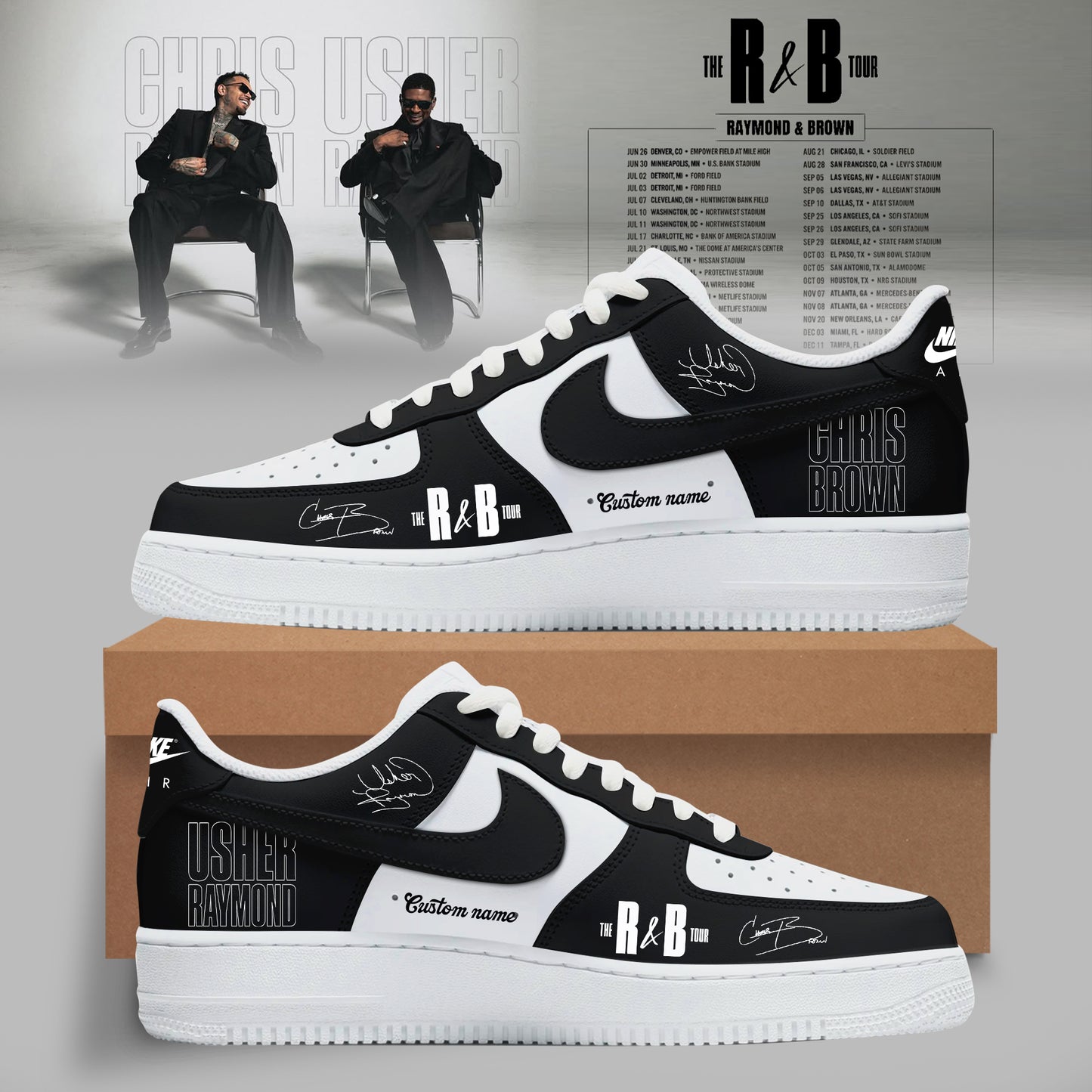 Usher & Chris Brown: The R&B Tour 2026- Limited Edition Shoes 2