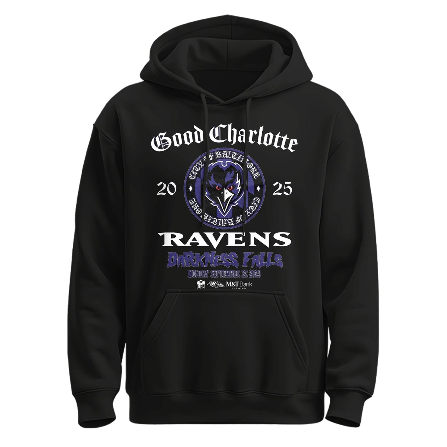 Ravens x Good Charlotte 2025 “Darkness Falls” Hoodie