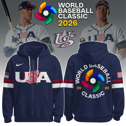 USA World Baseball Classic Zip Hoodie Ver 2