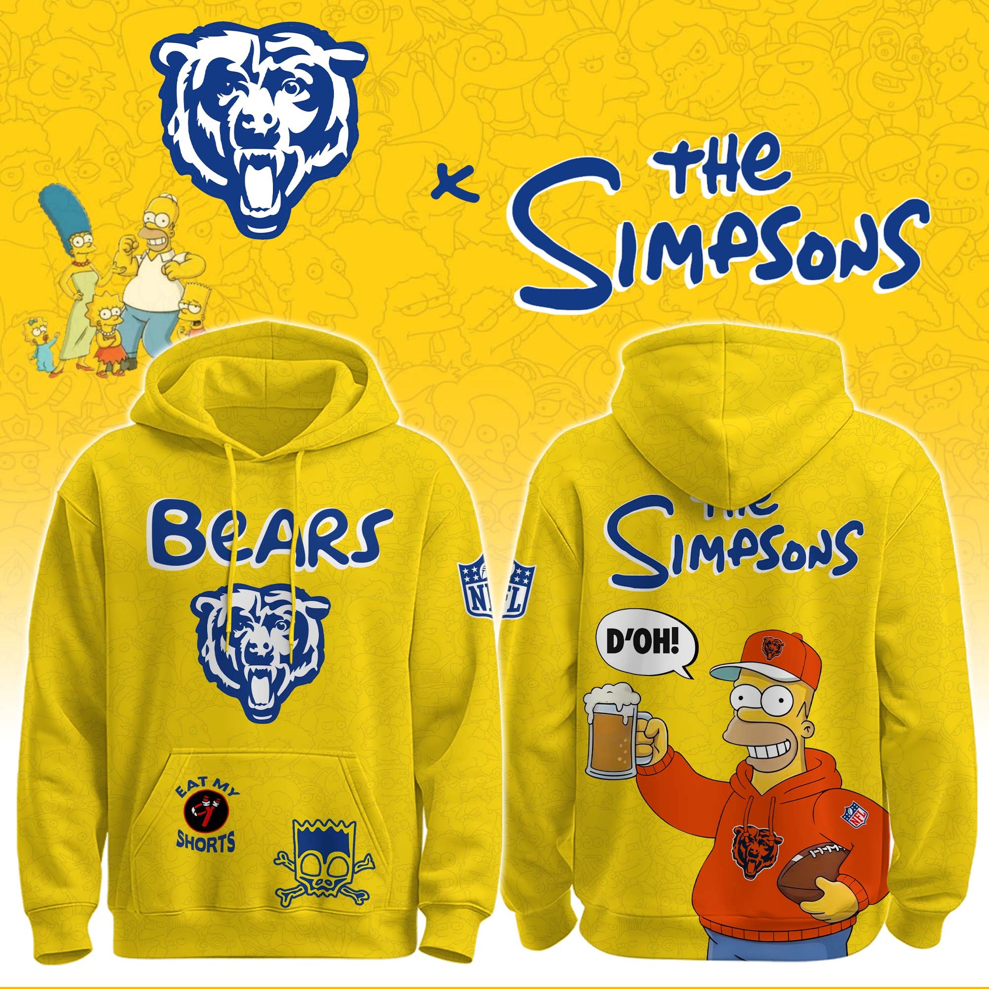 Bears x The Simpsons Crossover Hoodie