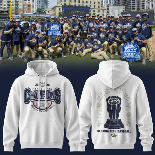 Georgia Tech Yellow Jackets Baseball ACC Tournament Champions Hoodie