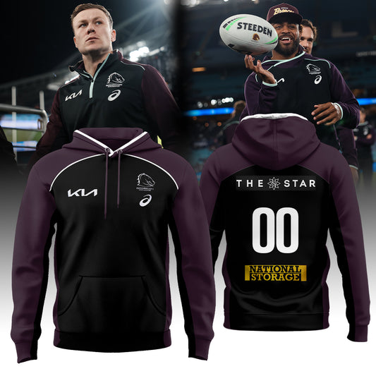 Brisbane Broncos 2025 New HOODIE (custom Number)