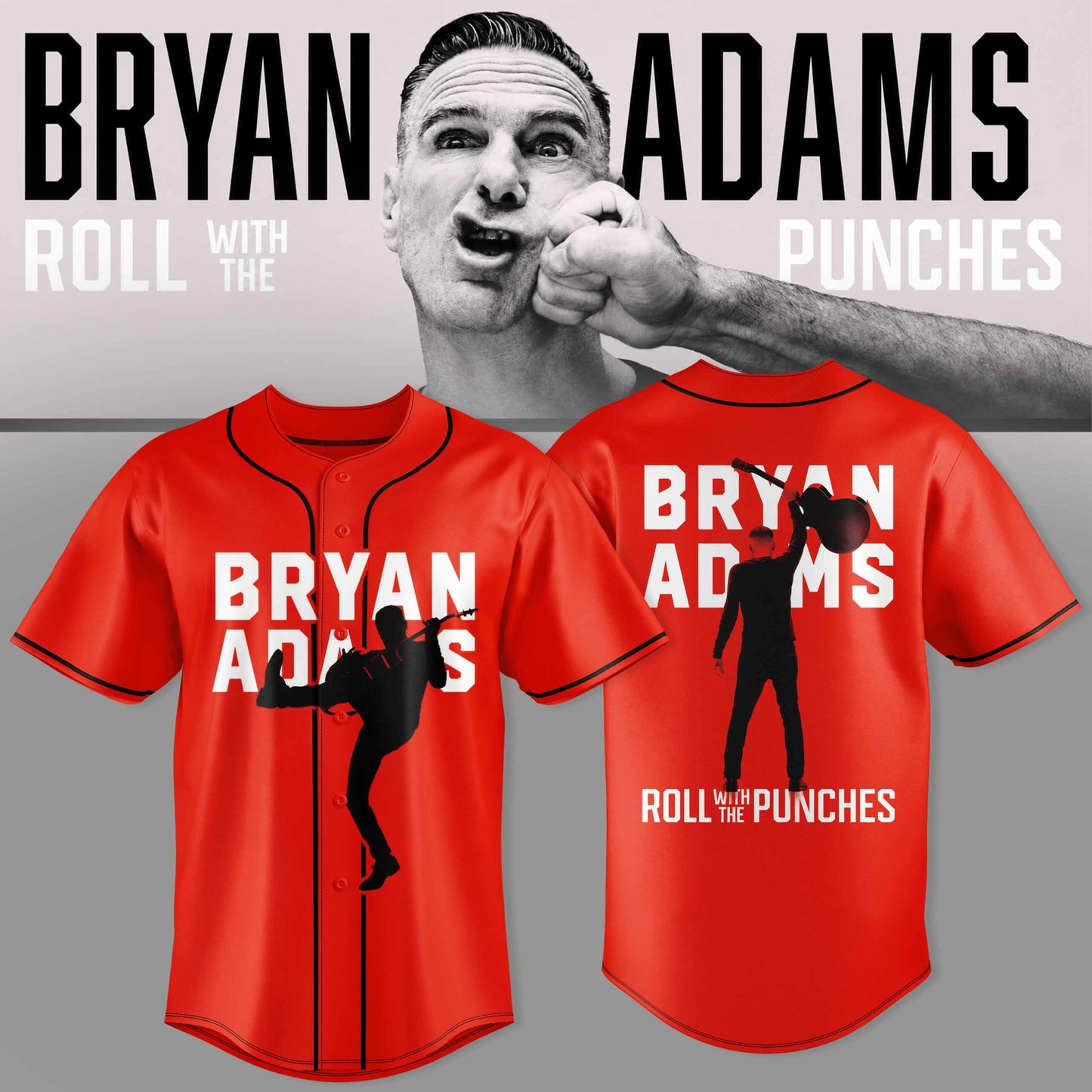 .BRYAN ADAMS – ROLL WITH THE PUNCHES TOUR JERSEY 2