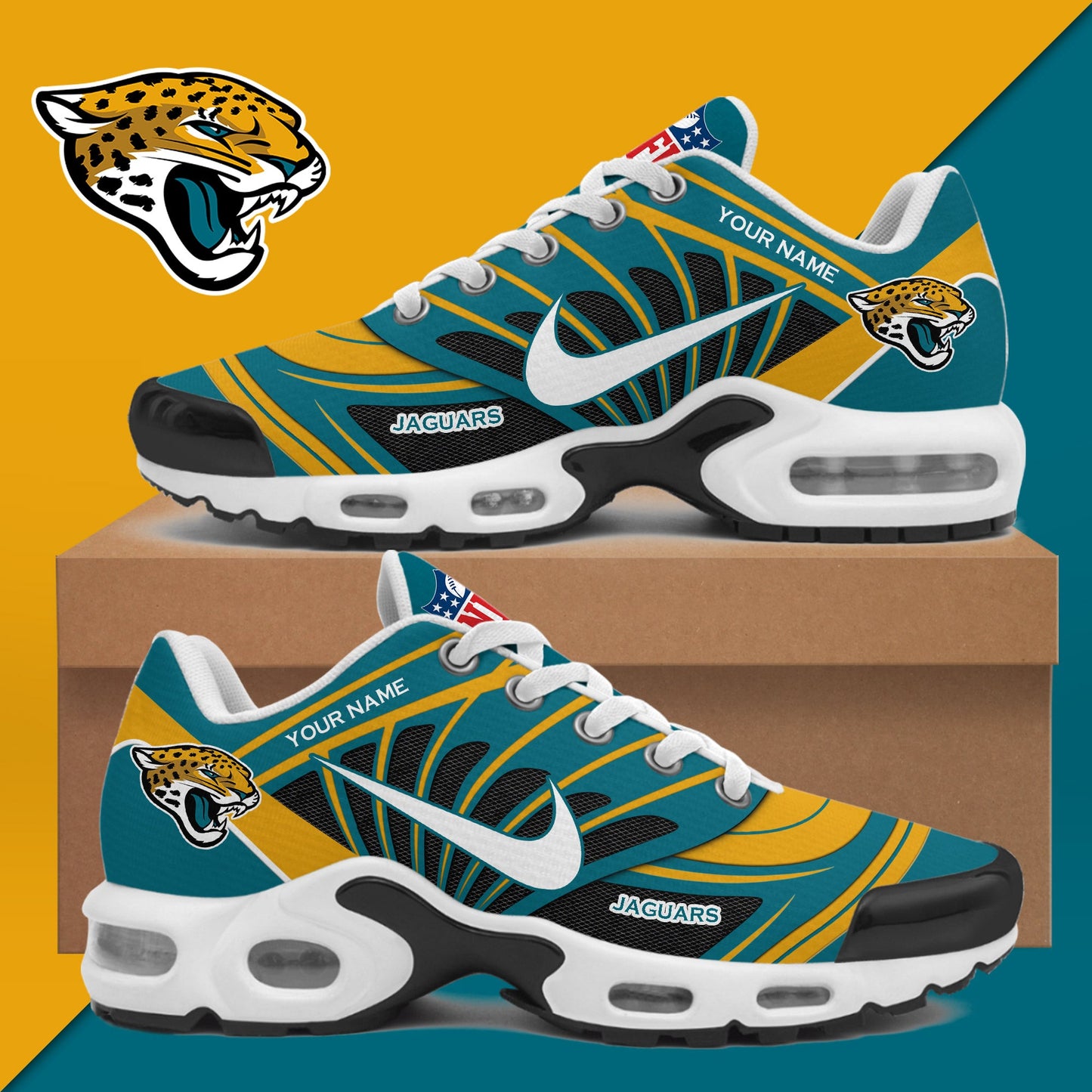 Jacksonville Jaguars Air Max Plus Sport Custom Sneakers