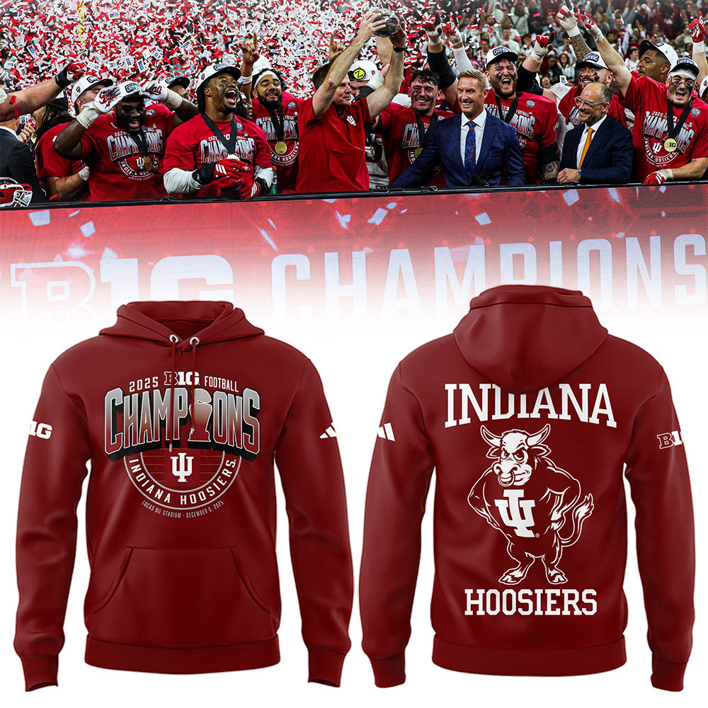 Indiana Football x BIG10 Champions 2025 Hoodie