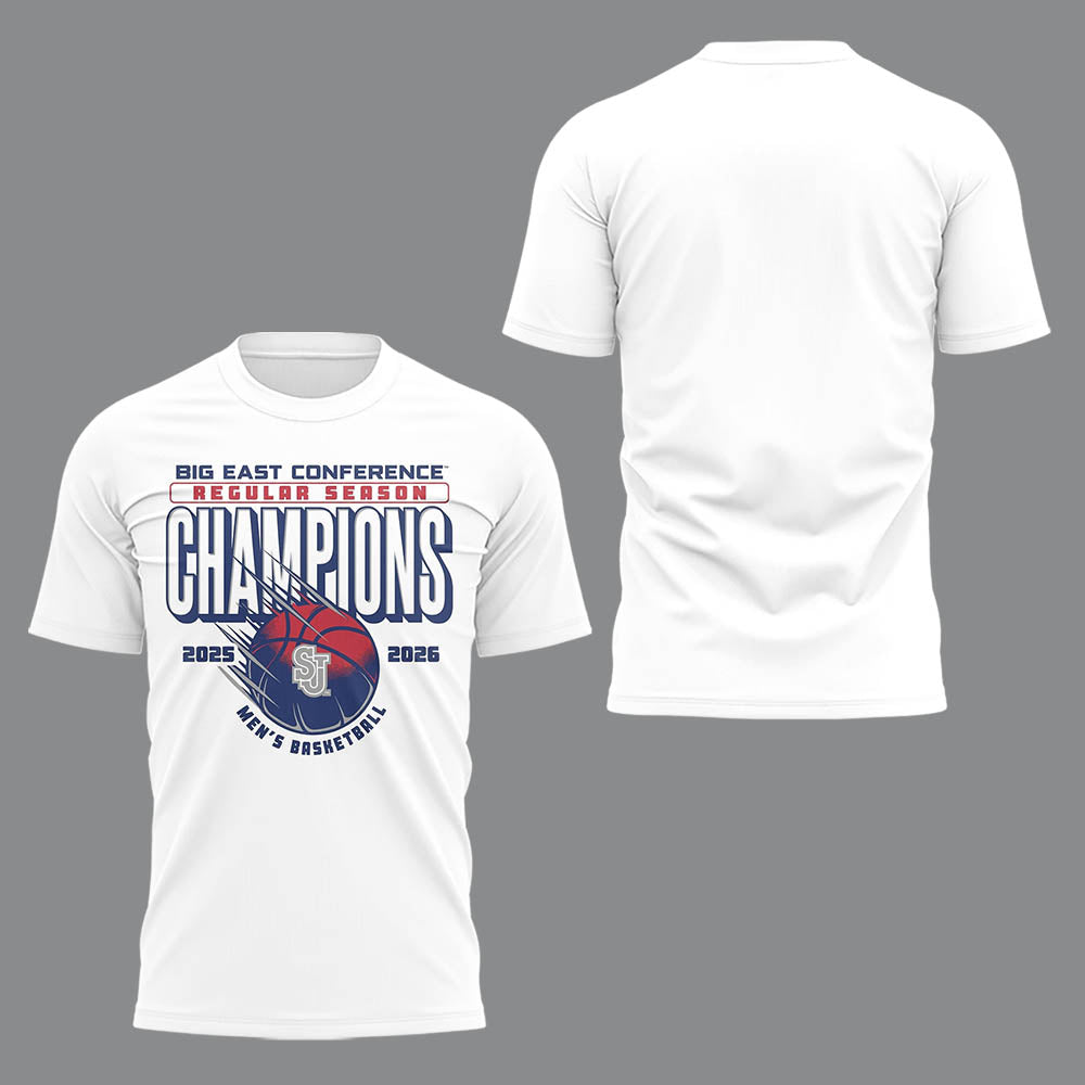 Limited St. John’s Men’s Basketball Back to Back BIG EAST Regular Season Champions TShirt