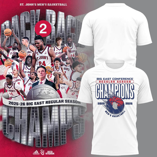 Limited St. John’s Men’s Basketball Back to Back BIG EAST Regular Season Champions TShirt
