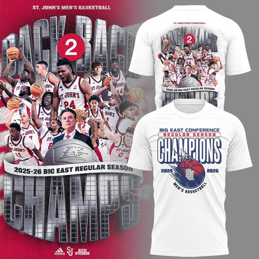 Limited St. John’s Men’s Basketball Back to Back BIG EAST Regular Season Champions TShirt