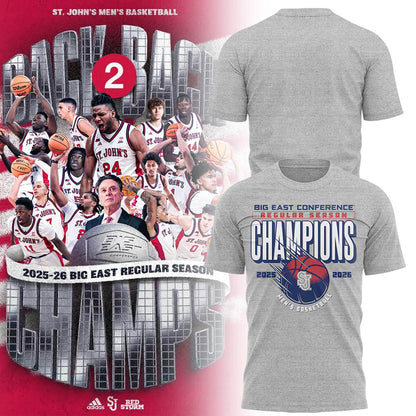 Limited St. John’s Men’s Basketball Back to Back BIG EAST Regular Season Champions TShirt