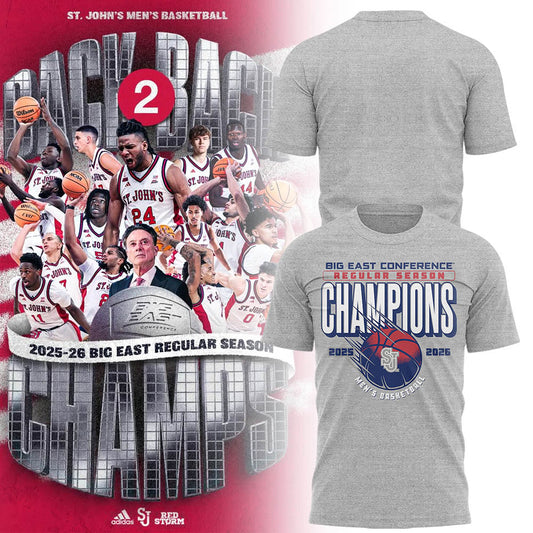Limited St. John’s Men’s Basketball Back to Back BIG EAST Regular Season Champions TShirt