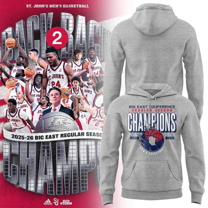 Limited St. John’s Men’s Basketball Back to Back BIG EAST Regular Season Champions Hoodie