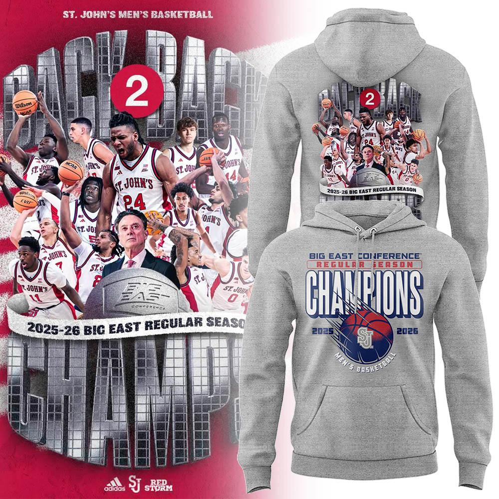 Limited St. John’s Men’s Basketball Back to Back BIG EAST Regular Season Champions Hoodie