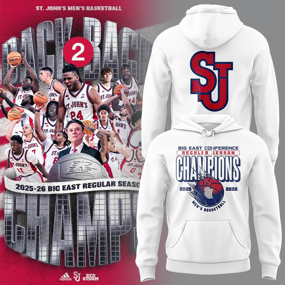 Limited St. John’s Men’s Basketball Back to Back BIG EAST Regular Season Champions Hoodie