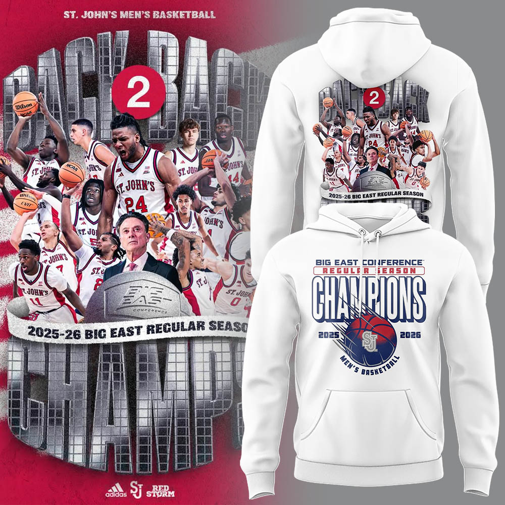 Limited St. John’s Men’s Basketball Back to Back BIG EAST Regular Season Champions Hoodie